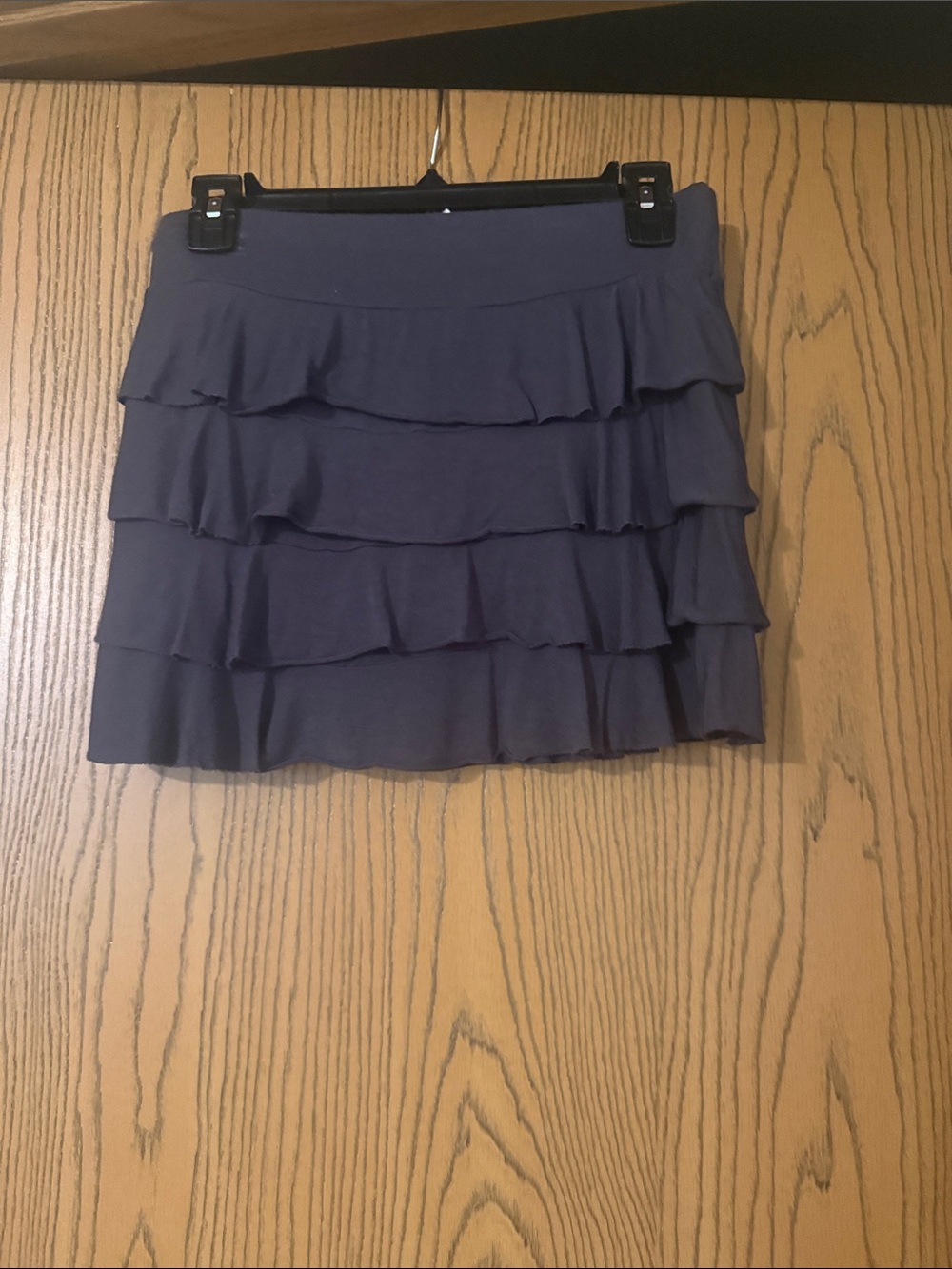 Ambiance Navy Tiered Ruffle Mini Skirt‎